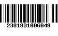 Código de Barras 2381931006049