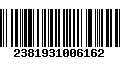 Código de Barras 2381931006162