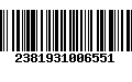 Código de Barras 2381931006551