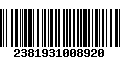 Código de Barras 2381931008920