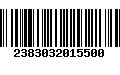 Código de Barras 2383032015500