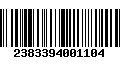 Código de Barras 2383394001104