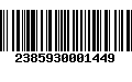 Código de Barras 2385930001449