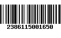 Código de Barras 2386115001650