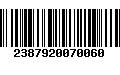 Código de Barras 2387920070060