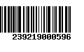 Código de Barras 239219000596