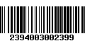 Código de Barras 2394003002399