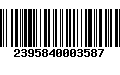 Código de Barras 2395840003587