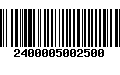 Código de Barras 2400005002500