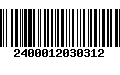 Código de Barras 2400012030312