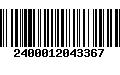 Código de Barras 2400012043367