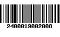 Código de Barras 2400019002008