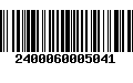 Código de Barras 2400060005041