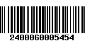 Código de Barras 2400060005454