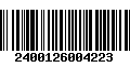 Código de Barras 2400126004223