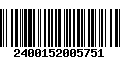 Código de Barras 2400152005751