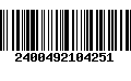 Código de Barras 2400492104251