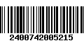 Código de Barras 2400742005215