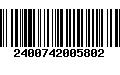 Código de Barras 2400742005802