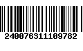 Código de Barras 240076311109782