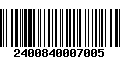 Código de Barras 2400840007005