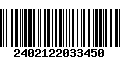 Código de Barras 2402122033450