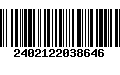 Código de Barras 2402122038646