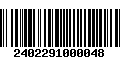 Código de Barras 2402291000048