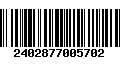 Código de Barras 2402877005702