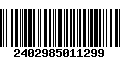 Código de Barras 2402985011299