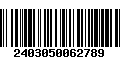 Código de Barras 2403050062789