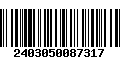 Código de Barras 2403050087317