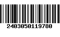 Código de Barras 2403050119780