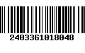 Código de Barras 2403361018048