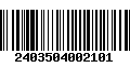 Código de Barras 2403504002101