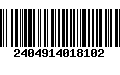 Código de Barras 2404914018102