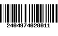 Código de Barras 2404974028011