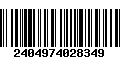 Código de Barras 2404974028349