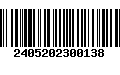 Código de Barras 2405202300138