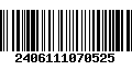 Código de Barras 2406111070525