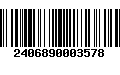 Código de Barras 2406890003578