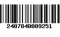 Código de Barras 2407840009251