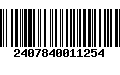 Código de Barras 2407840011254