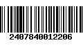 Código de Barras 2407840012206