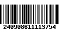 Código de Barras 240908611113754