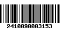 Código de Barras 2410090003153