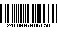 Código de Barras 2410097006058