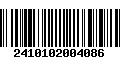 Código de Barras 2410102004086