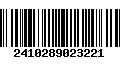 Código de Barras 2410289023221