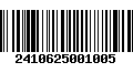 Código de Barras 2410625001005